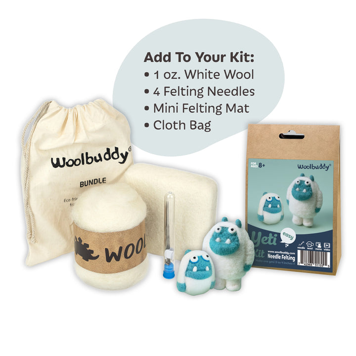 Yeti Needle Felting Kit – Beginner DIY Wool Craft Gift