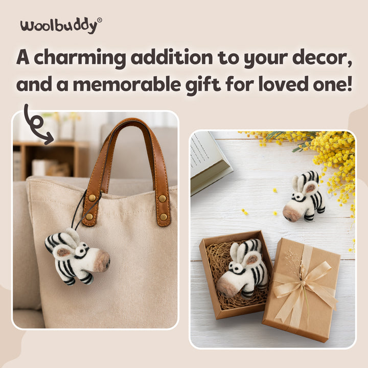 Needle Felting Zebra Kit for Beginners | Woolbuddy