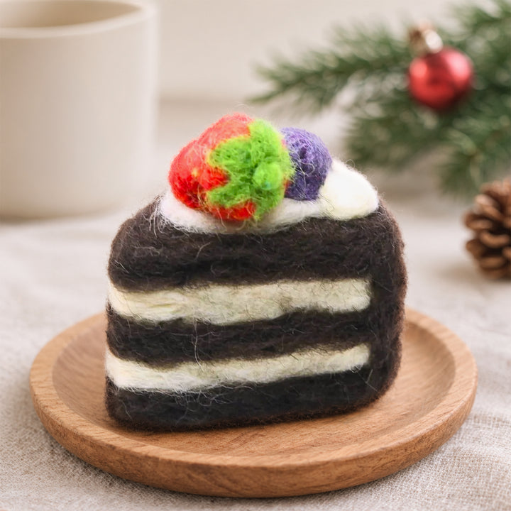 Cake Ornament – Handmade Wool Felt Dessert Car & Bag Charm Decor | Woolbuddy