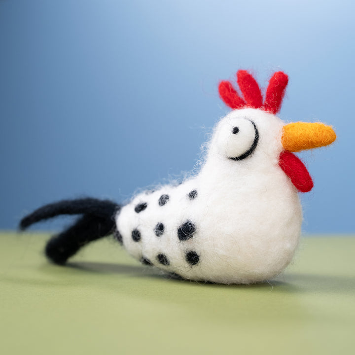 Chicken Ornament - Handmade Needle Felted Wool Decoration | Woolbuddy