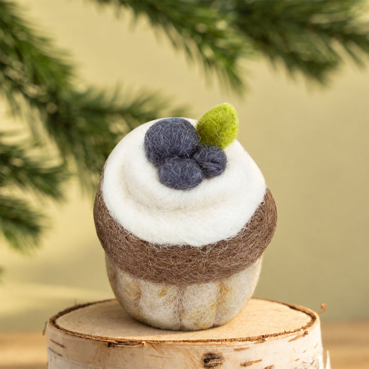 Handmade Wool Felt Cupcake Ornament – Cute Dessert Décor & Charm | Woolbuddy