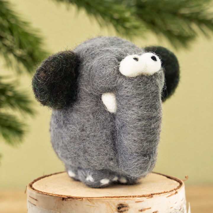Elephant Ornament – Handmade Wool Felt Car & Bag Charm Decor | Woolbuddy