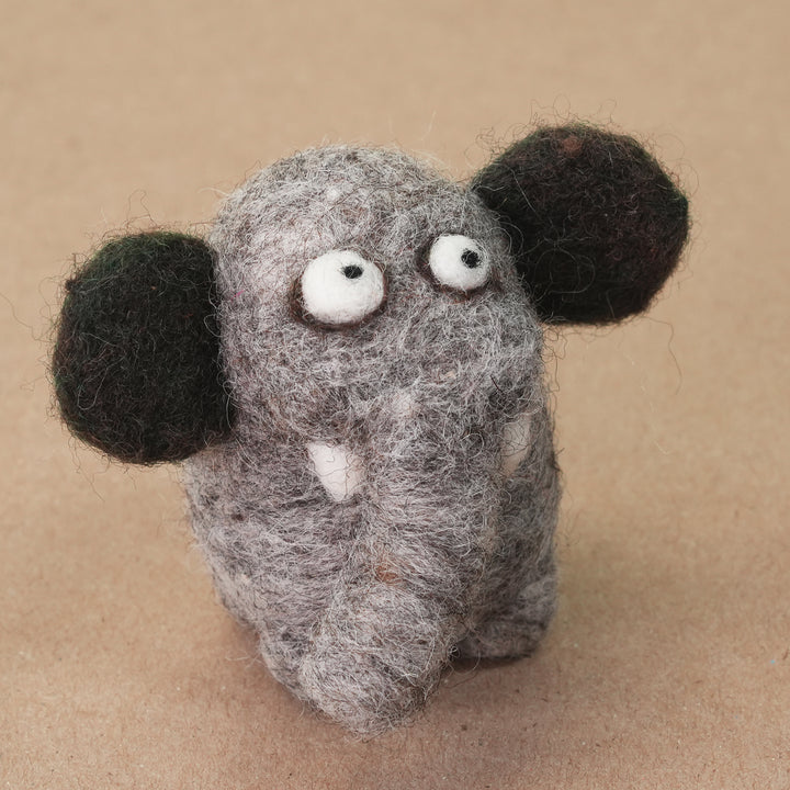 Elephant Ornament – Handmade Wool Felt Car & Bag Charm Decor | Woolbuddy