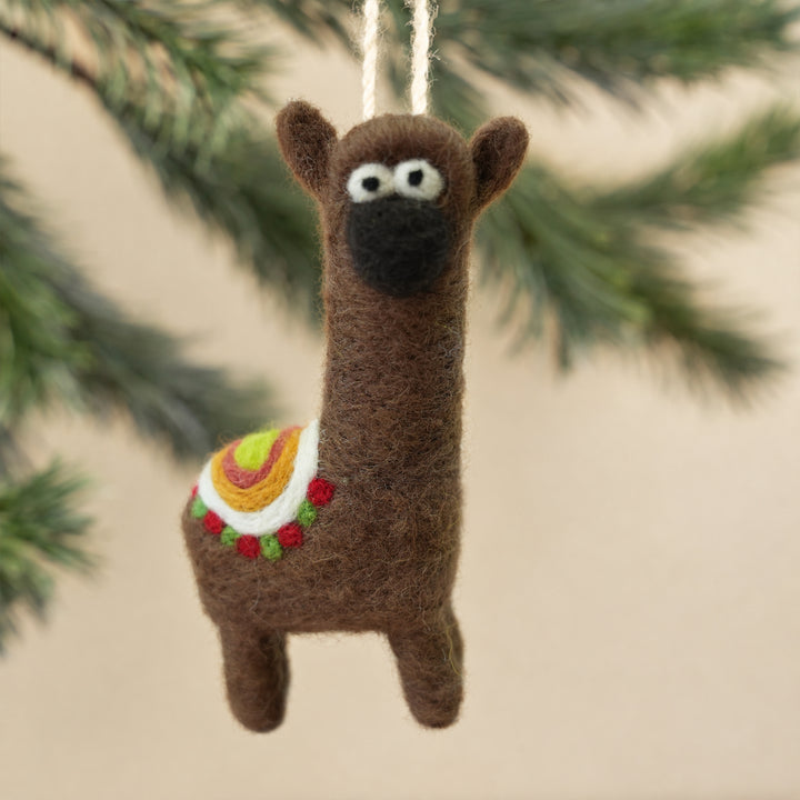 Handmade Wool Felt Llama Charm – Cute Bag & Desk Accessory | Woolbuddy
