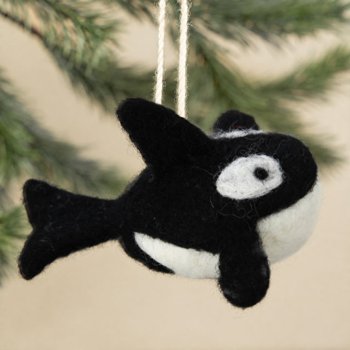 Orca Ornament – Handmade Wool Felt Car & Bag Charm Decor | Woolbuddy