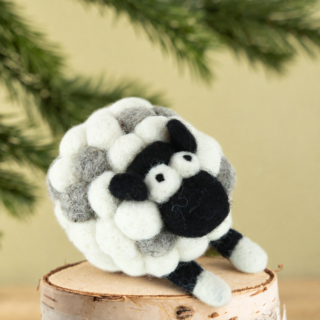 Handmade Wool Felt Sheep Charm – Cute Bag & Desk Accessory | Woolbuddy