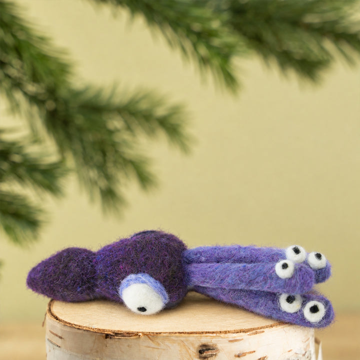 Squid Ornament - Handmade Needle Felted Wool Decoration | Woolbuddy