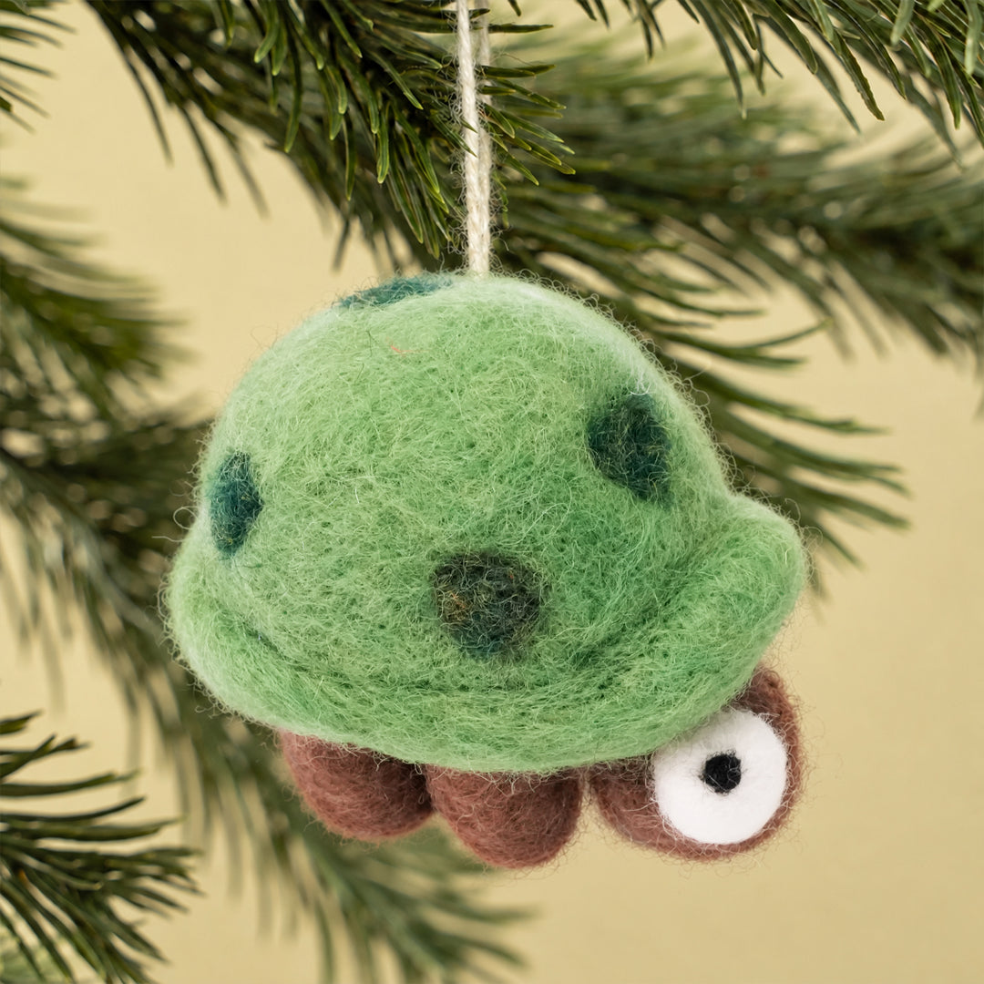 Handmade Wool Felt Turtle – Cute Ocean Animal Charm Decoration | Woolbuddy