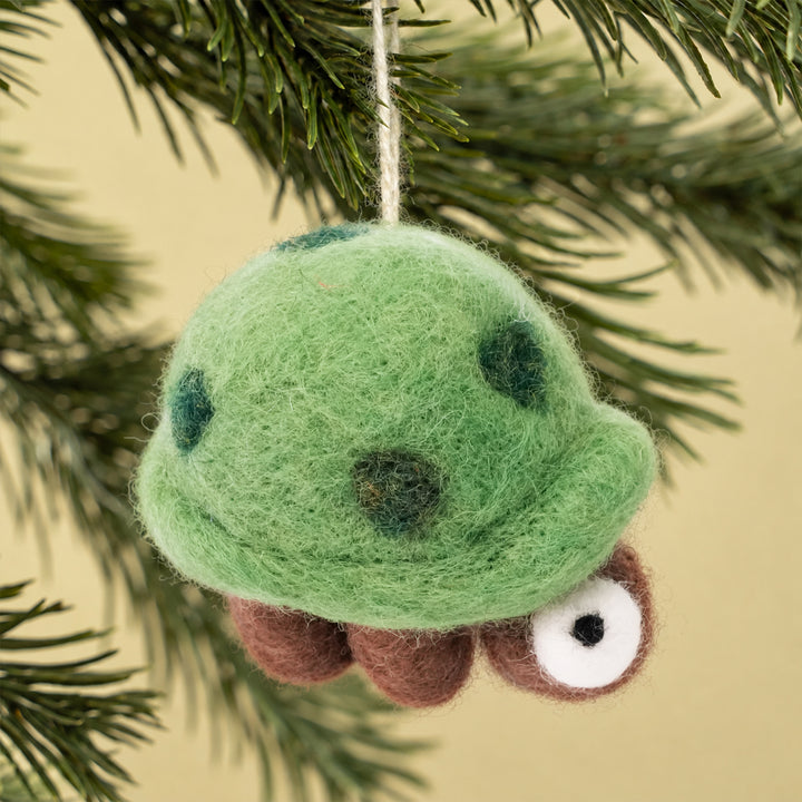 Handmade Wool Felt Turtle – Cute Ocean Animal Charm Decoration | Woolbuddy