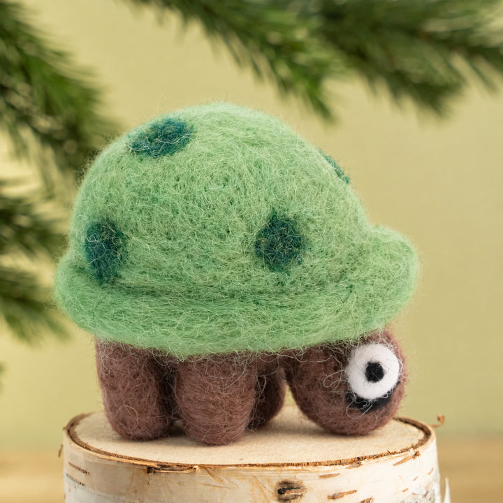 Handmade Wool Felt Turtle – Cute Ocean Animal Charm Decoration | Woolbuddy