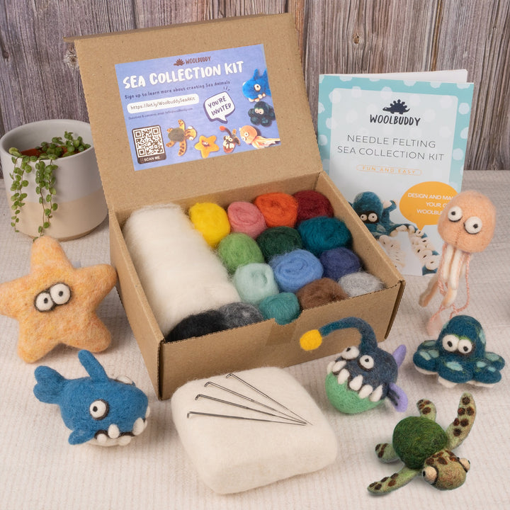 Needle Felting Sea Collection Kit for Beginners – Woolbuddy