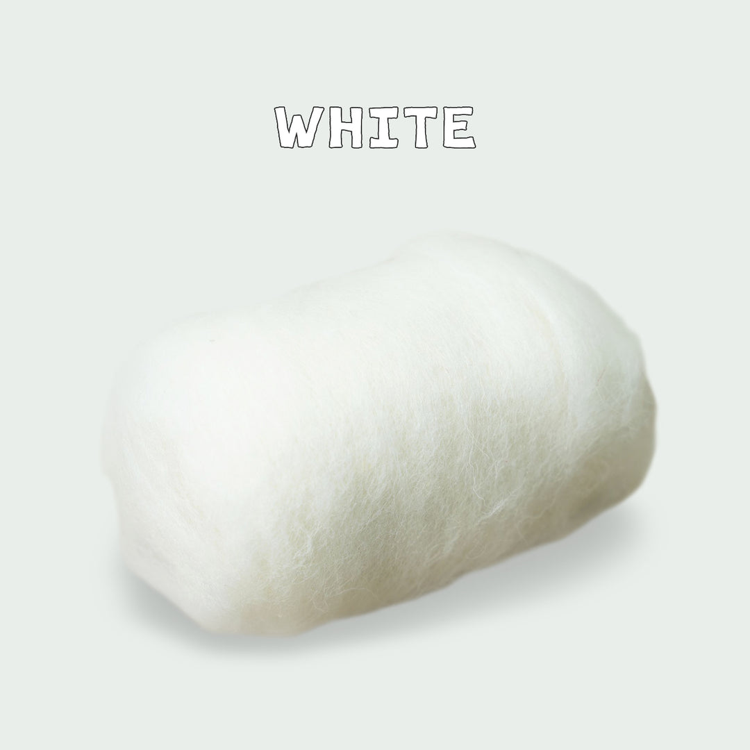 Corriedale Wool White – Premium Natural Wool Roving for Needle Felting & Crafts | Woolbuddy