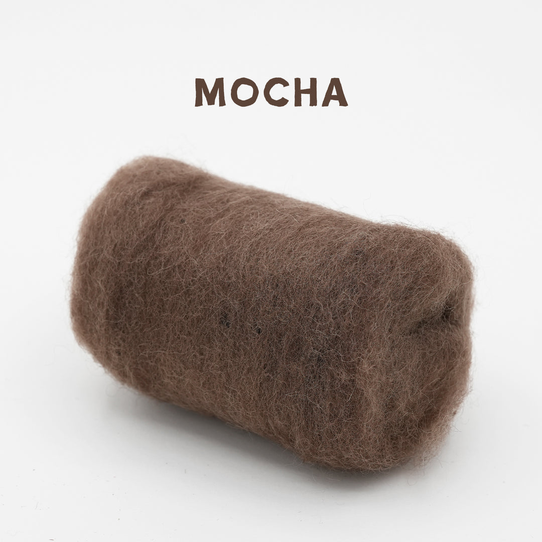 Corriedale Wool Mocha – Premium Wool Roving for Needle Felting & Crafts | Woolbuddy