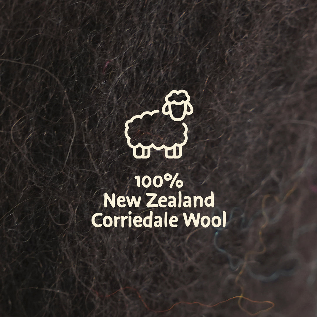 Corriedale Wool Chocolate – Premium Wool Roving for Needle Felting & Crafts | Woolbuddy
