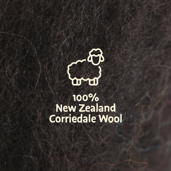 Corriedale Wool Chocolate – Premium Wool Roving for Needle Felting & Crafts | Woolbuddy