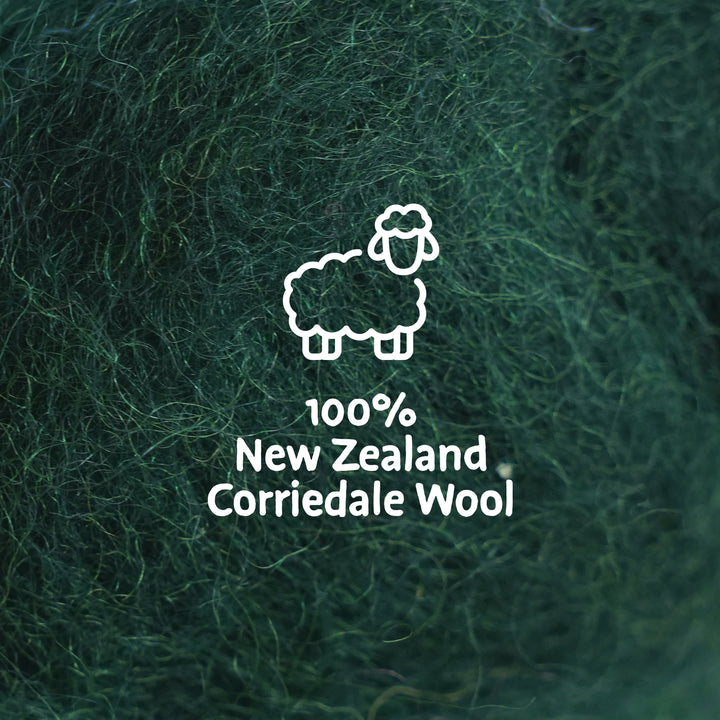Corriedale Wool Pine – Premium Wool Roving for Needle Felting & Crafts | Woolbuddy