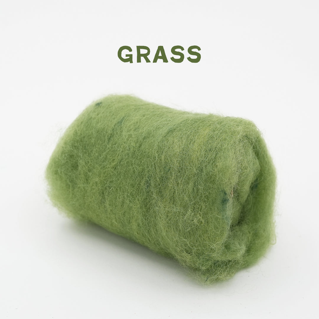Corriedale Wool Grass – Premium Wool Roving for Needle Felting & Crafts | Woolbuddy