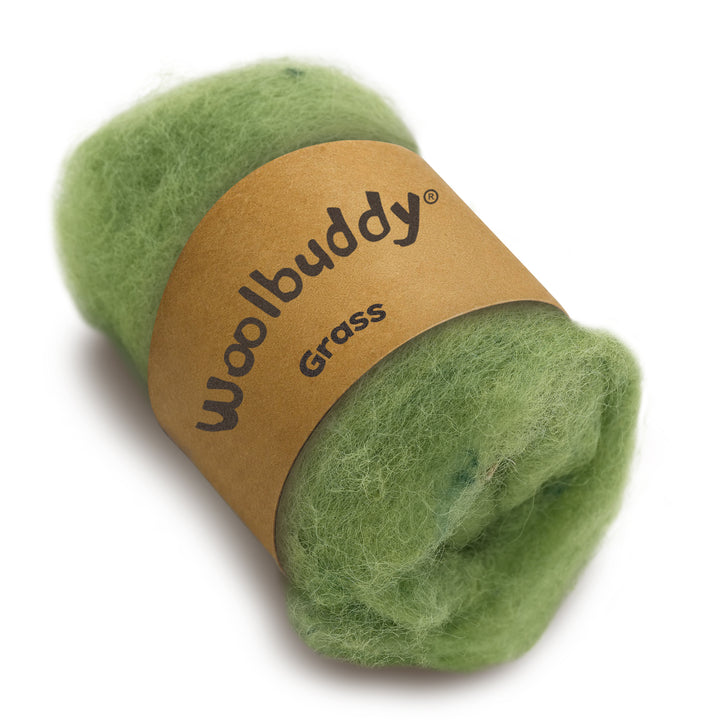 Corriedale Wool Grass – Premium Wool Roving for Needle Felting & Crafts | Woolbuddy