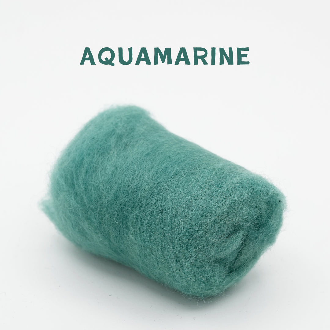 Corriedale Wool Aquamarine – Premium Wool Roving for Needle Felting & Crafts | Woolbuddy