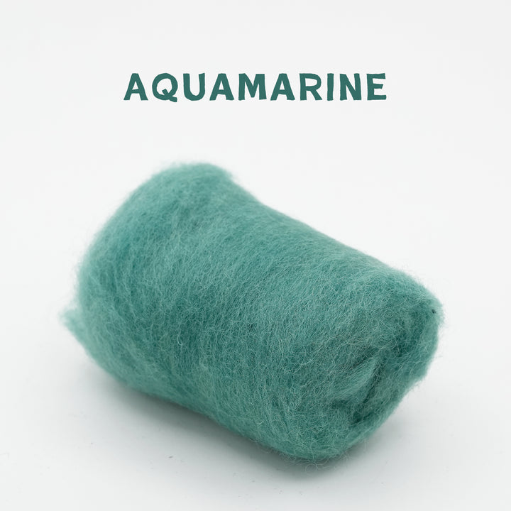Corriedale Wool Aquamarine – Premium Wool Roving for Needle Felting & Crafts | Woolbuddy