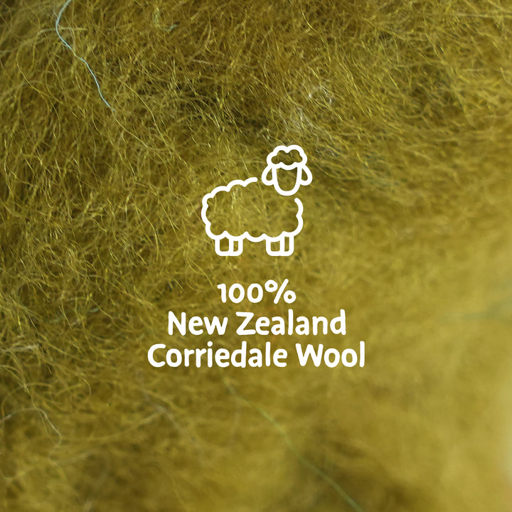 Corriedale Wool Olive – Premium Wool Roving for Needle Felting & Crafts | Woolbuddy
