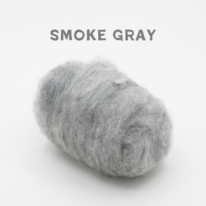 Corriedale Wool Smoke Gray – Premium Wool Roving for Needle Felting & Crafts | Woolbuddy