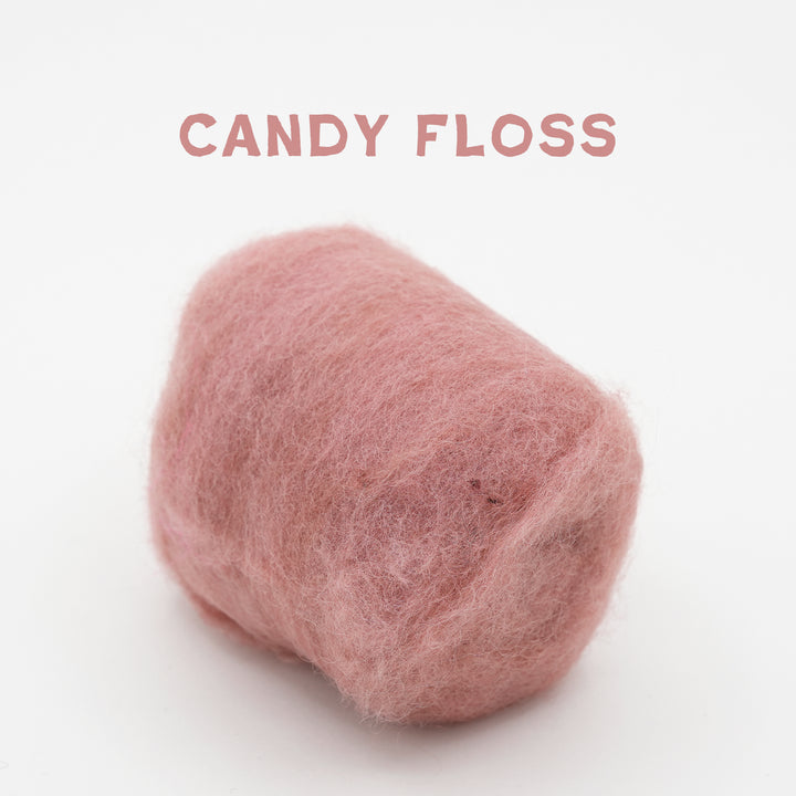 Corriedale Wool Candy Floss – Premium Wool Roving for Needle Felting & Crafts | Woolbuddy