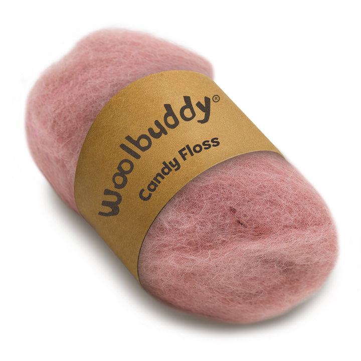 Corriedale Wool Candy Floss – Premium Wool Roving for Needle Felting & Crafts | Woolbuddy