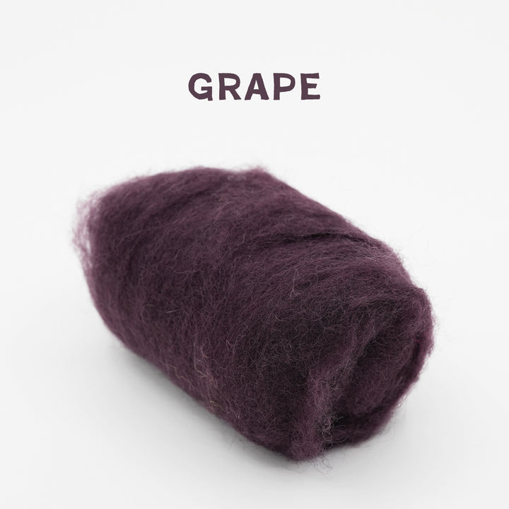 Corriedale Wool Grape – Premium Wool Roving for Needle Felting & Crafts | Woolbuddy
