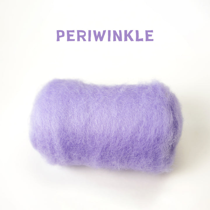 Corriedale Wool Periwinkle – Premium Wool Roving for Needle Felting & Crafts | Woolbuddy