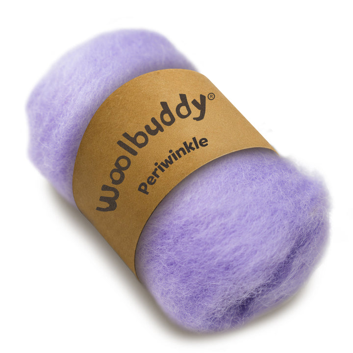 Corriedale Wool Periwinkle – Premium Wool Roving for Needle Felting & Crafts | Woolbuddy