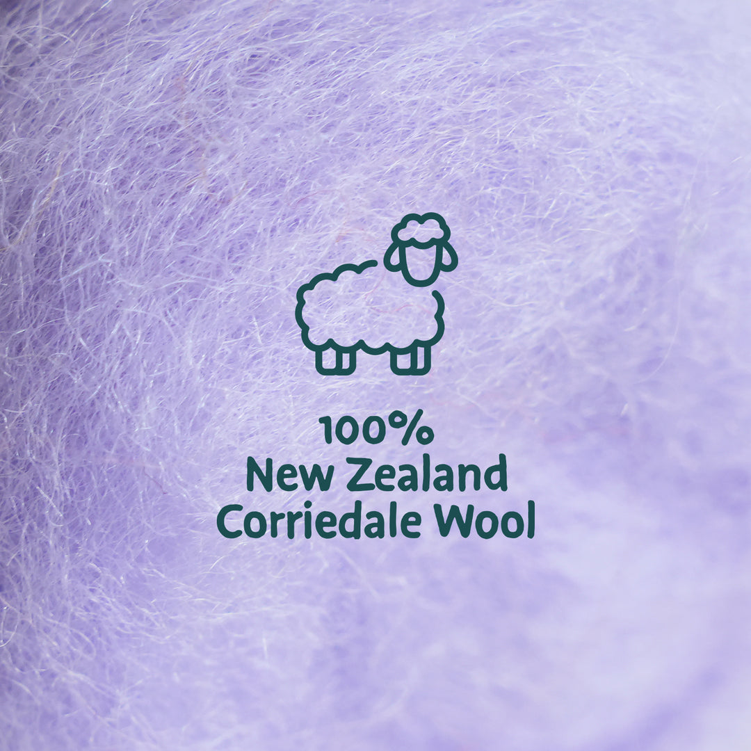 Corriedale Wool Periwinkle – Premium Wool Roving for Needle Felting & Crafts | Woolbuddy