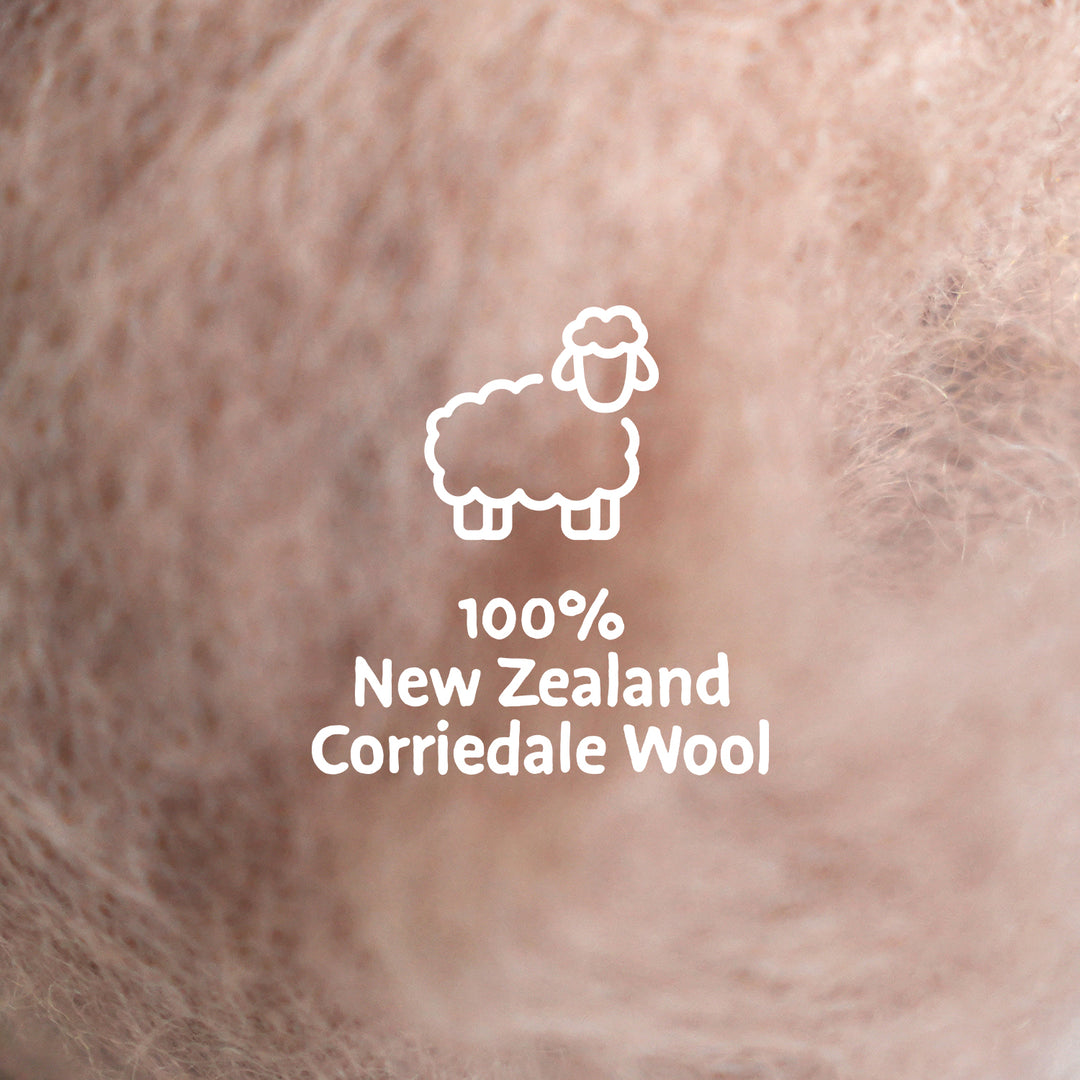 Corriedale Wool Pinto Bean – Premium Wool Roving for Needle Felting & Crafts | Woolbuddy
