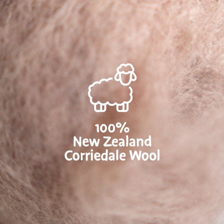 Corriedale Wool Pinto Bean – Premium Wool Roving for Needle Felting & Crafts | Woolbuddy