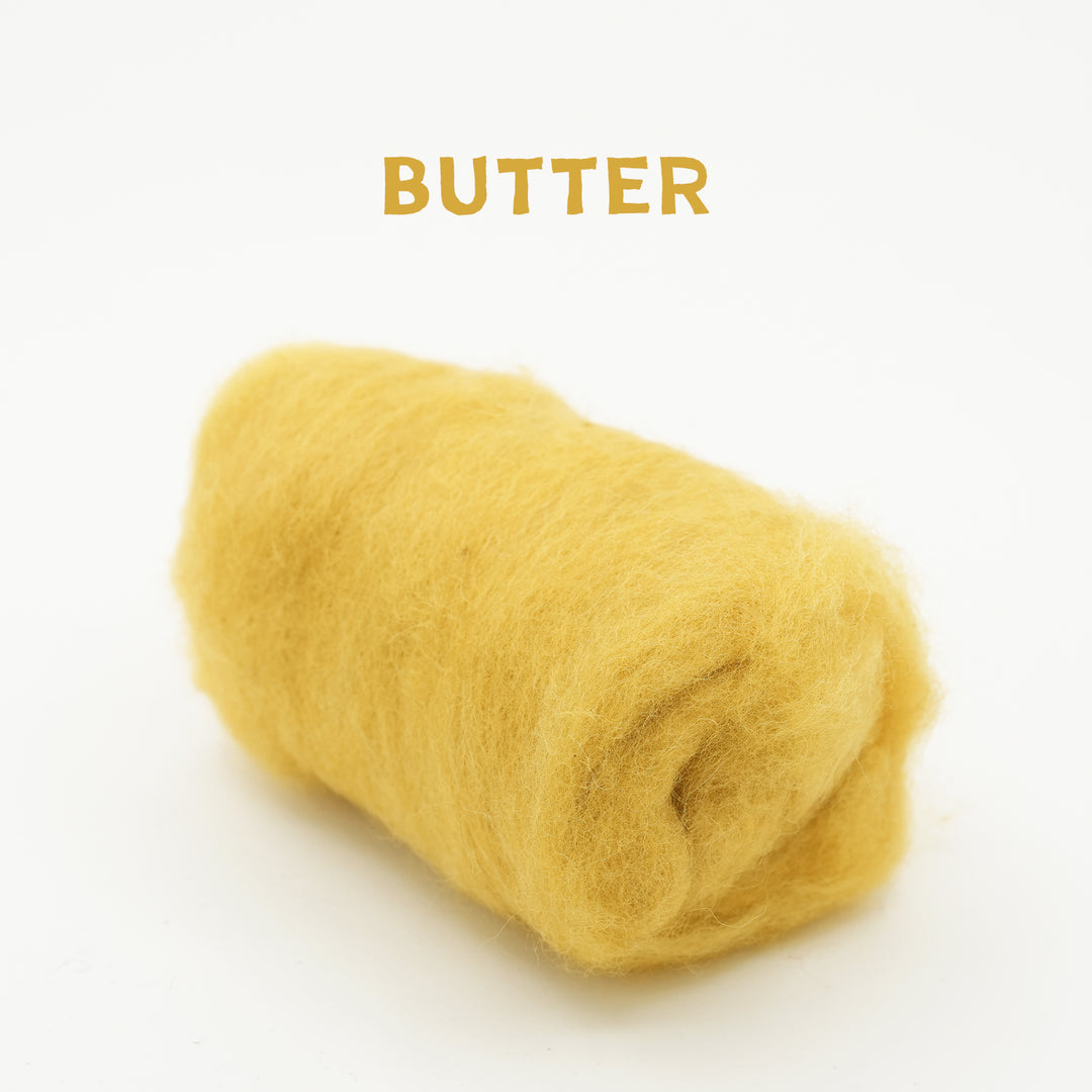 Corriedale Wool Butter – Premium Wool Roving for Needle Felting & Crafts | Woolbuddy