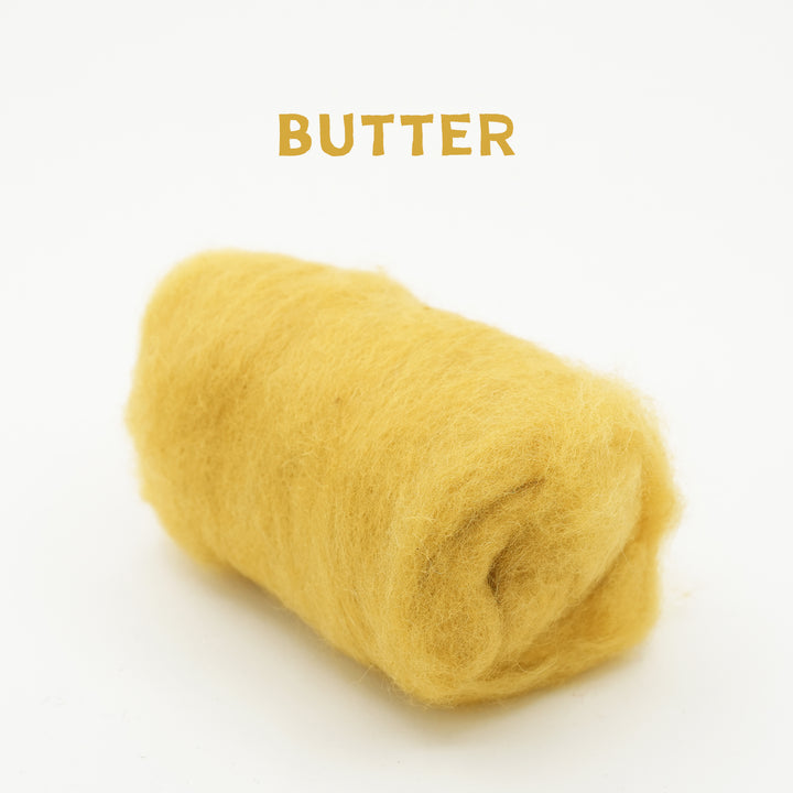 Corriedale Wool Butter – Premium Wool Roving for Needle Felting & Crafts | Woolbuddy