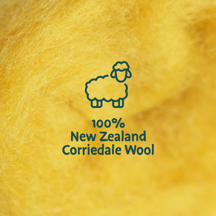 Corriedale Wool Butter – Premium Wool Roving for Needle Felting & Crafts | Woolbuddy