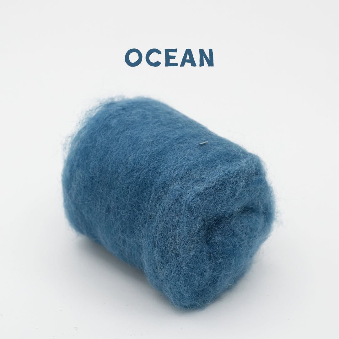 Corriedale Wool Ocean – Premium Wool Roving for Needle Felting & Crafts | Woolbuddy