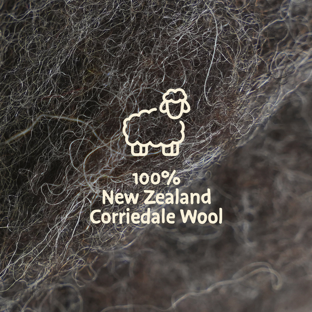 Corriedale Wool Bear– Premium Natural Wool Roving for Needle Felting, Spinning, and Crafting | Woolbuddy