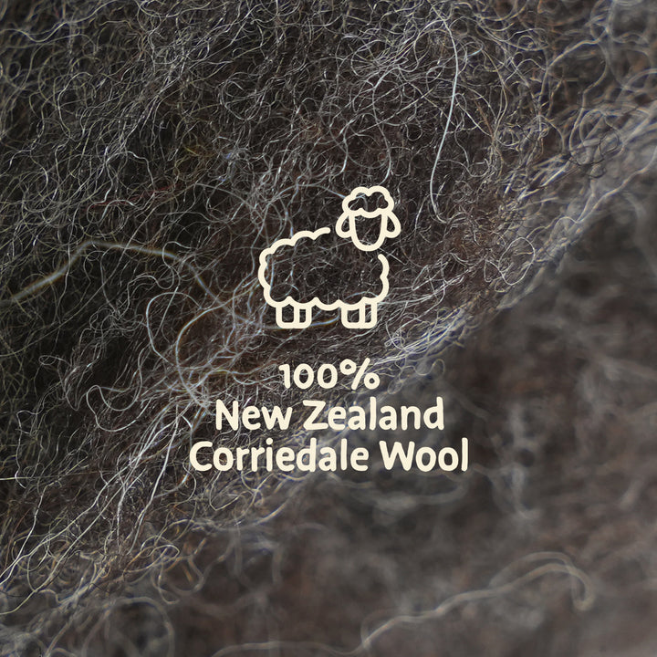 Corriedale Wool Bear– Premium Natural Wool Roving for Needle Felting, Spinning, and Crafting | Woolbuddy