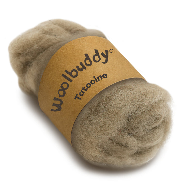 Corriedale Wool Tatooine – Premium Wool Roving for Needle Felting & Crafts | Woolbuddy