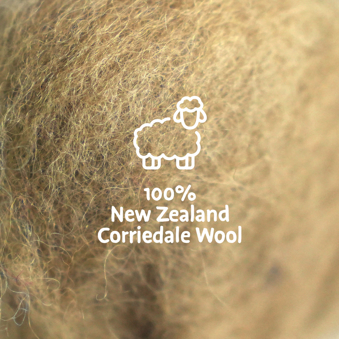Corriedale Wool Tatooine – Premium Wool Roving for Needle Felting & Crafts | Woolbuddy