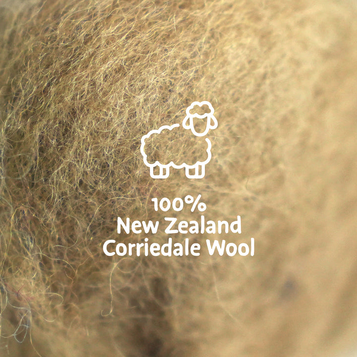 Corriedale Wool Tatooine – Premium Wool Roving for Needle Felting & Crafts | Woolbuddy