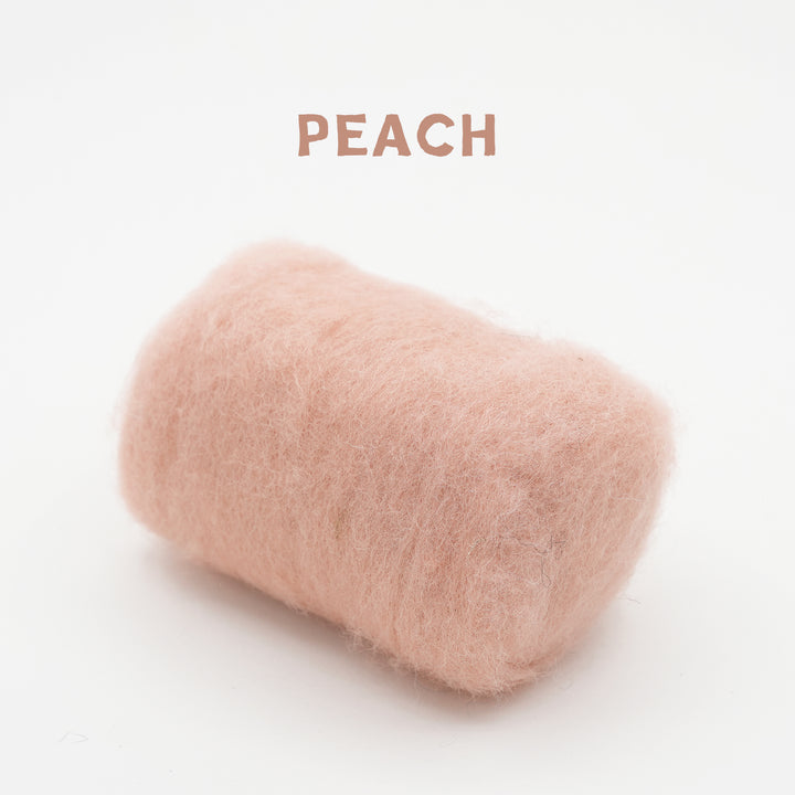 Peach Corriedale Wool – Roving for Felting, Spinning & Crafting | Woolbuddy