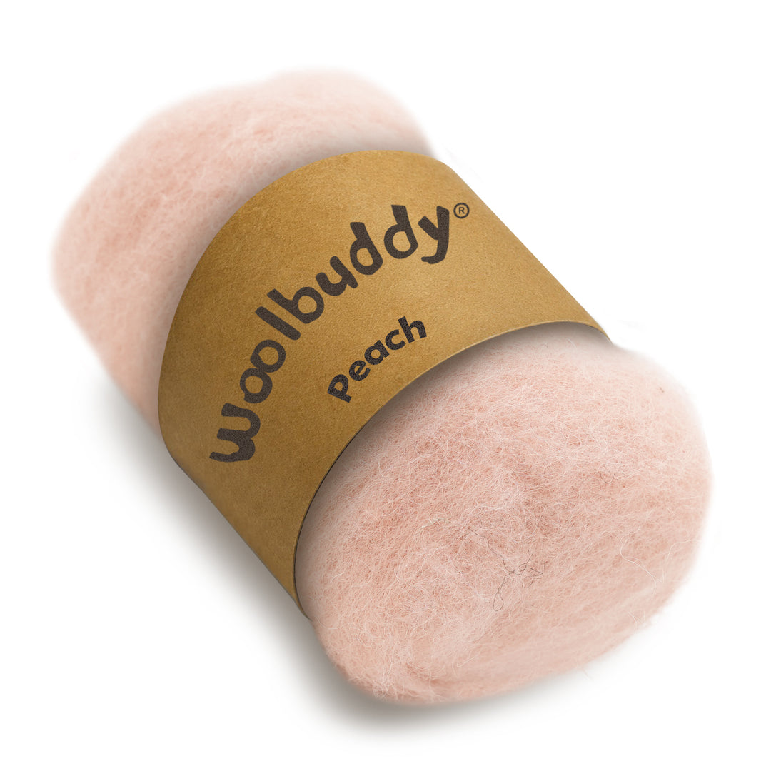 Peach Corriedale Wool – Roving for Felting, Spinning & Crafting | Woolbuddy
