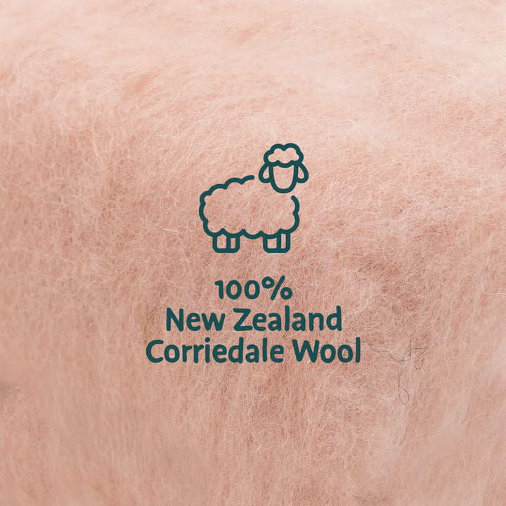 Peach Corriedale Wool – Roving for Felting, Spinning & Crafting | Woolbuddy
