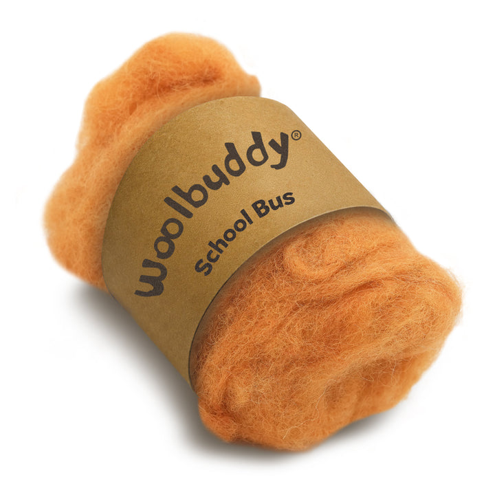 Corriedale Wool School Bus – Premium Wool Roving for Needle Felting & Crafts | Woolbuddy