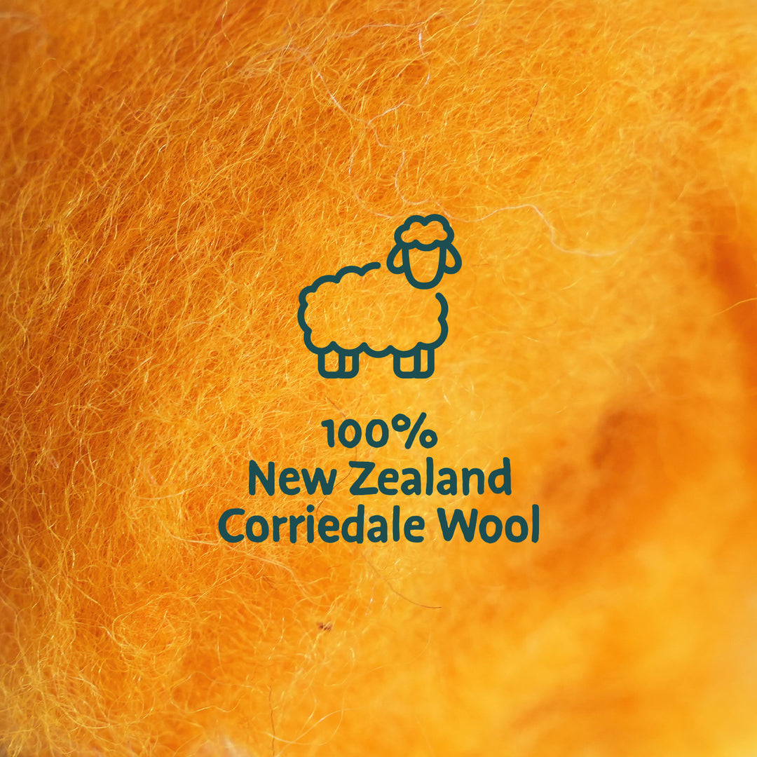 Corriedale Wool School Bus – Premium Wool Roving for Needle Felting & Crafts | Woolbuddy
