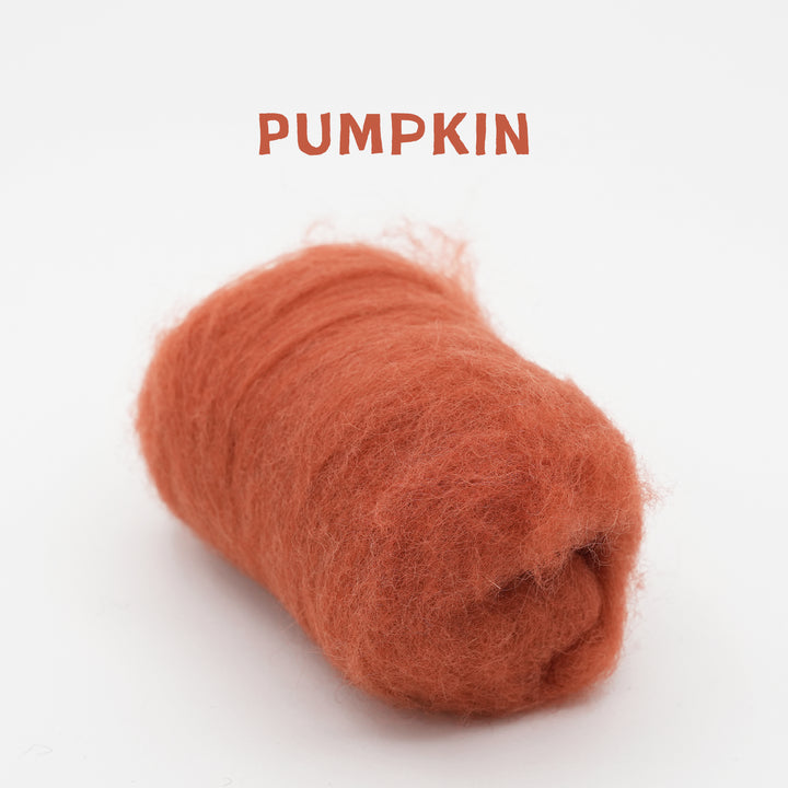 Corriedale Wool Pumpkin – Premium Wool Roving for Needle Felting & Crafts | Woolbuddy