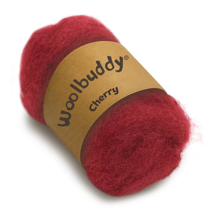 Cherry Corriedale Wool – Roving for Felting, Spinning & Crafting | Woolbuddy